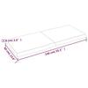 VidaXL Dessus de table bois chêne massif traité bordure assortie 364033