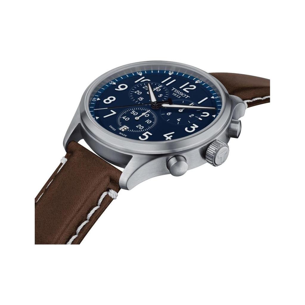 Tissot CHRONO XL VINTAGE Quartz Movement 100m Water Resistance Men's Watch 45mm Blue Dial Stainless Steel Case T116.617.16.042.00