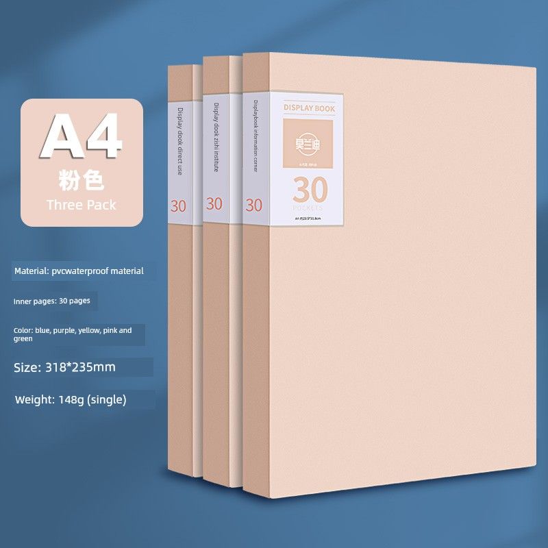 

Morandi Sheet Music Folder Large Capacity File Bag Info Booklet Pink