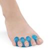 1 Pair Toe Separator for Overlapping Toes, 3-Hole Blue Gel Bunion Corrector, Soft SEBS Foot Spacer for Hallux Valgus, Toe Straightener for Women