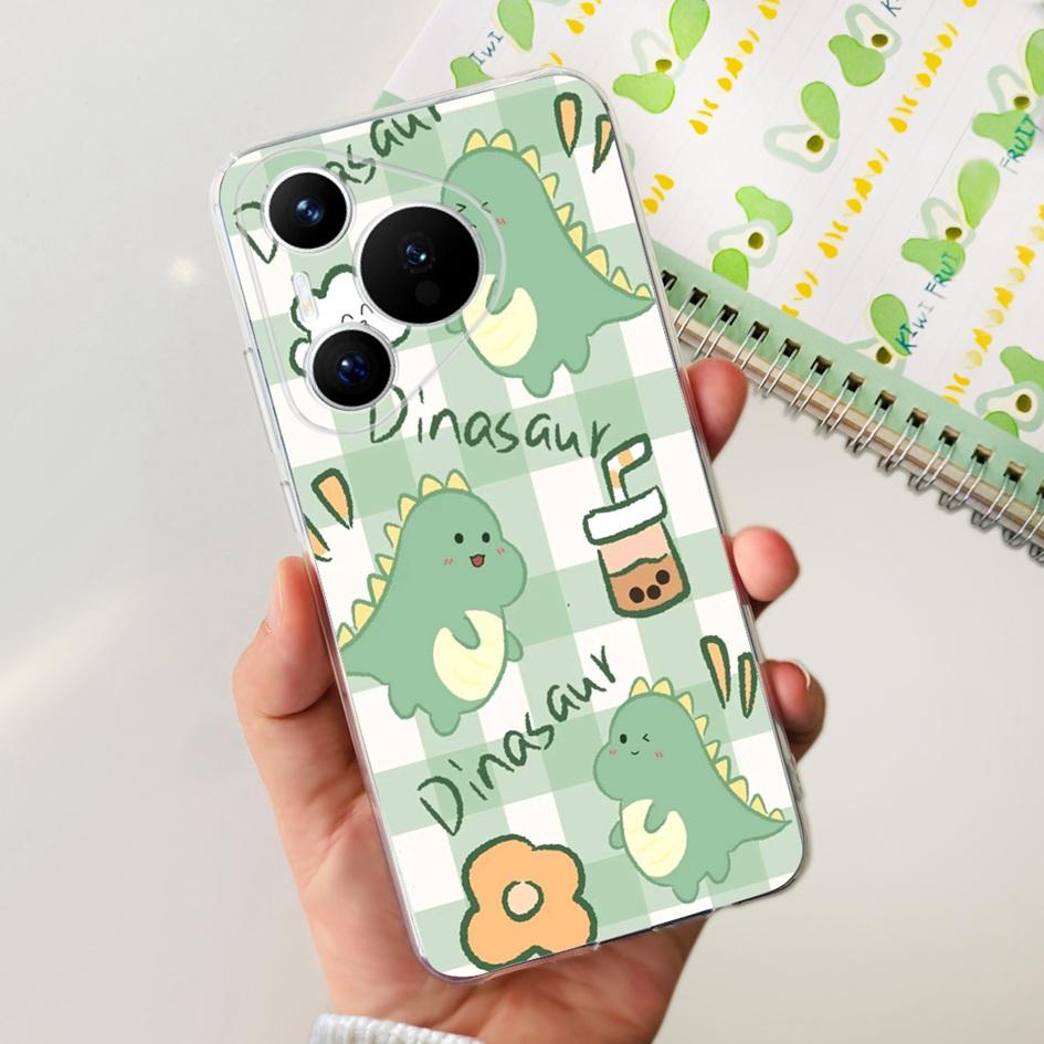 For Huawei Pura 70 Pro Plus Case Fashion Flowers Clear Soft Silicone Shockproof Phone Cover For Huawei Pura 70 Pro Pura70 Bumper