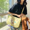 Nylon Ugly and Cute Shoulder Bag Embroidery Students Messenger Pouch Yellow Crossbody Bag Party