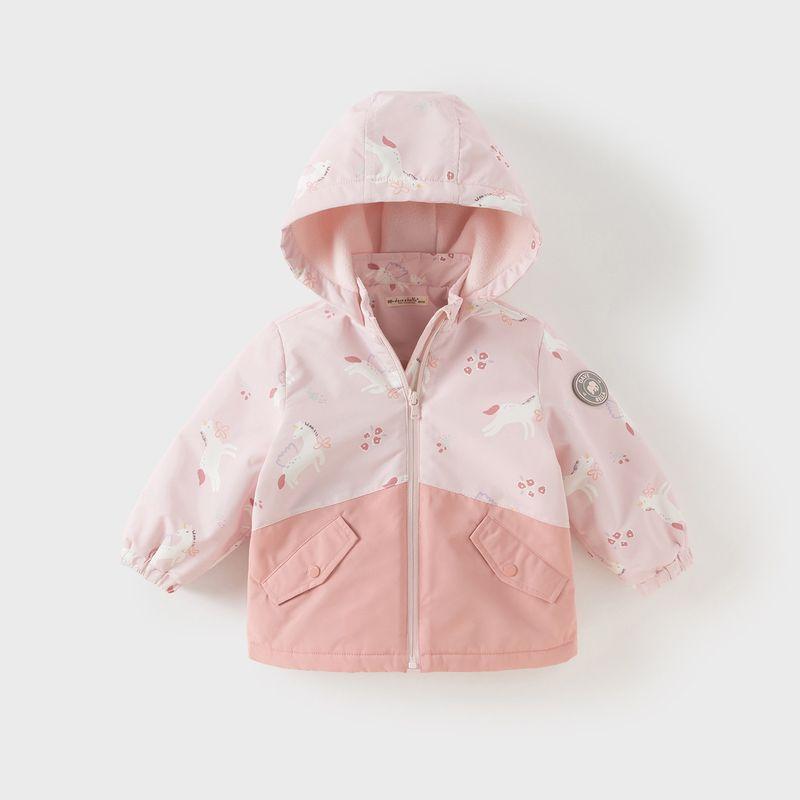 [Same Style as in the Mall] David Bella Kidsren's Three-Proof Jacket, Girls' Jacket, Baby Outdoor Windproof Jacket, Spring Clothing