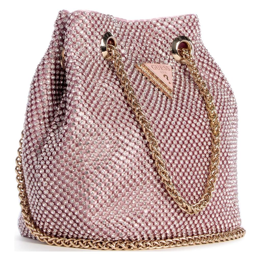 New GUESS Fabric Bucket Bag, Shoulder Bag, Crossbody Bag, Handbag Medium Size Women's RP935075-PIN