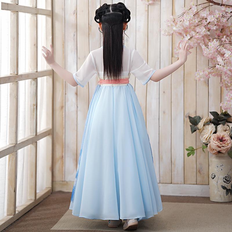 Dziewczyna Hanfu starożytny kostium dla dzieci w stylu chińskim mała dziewczynka sukienka Tang sukienka księżniczka spódnica kostium narodowy dla dzieci