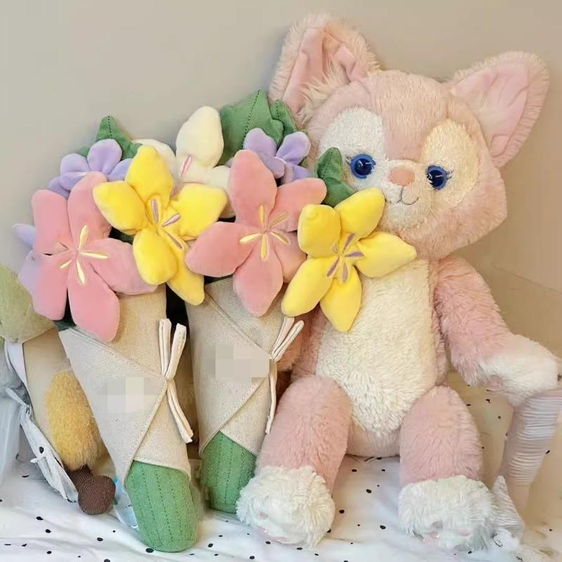 Plush Bouquet Stuffed Animal Flower Bunch Graduation Hand Held Gift for Her Mom Teacher Nurse