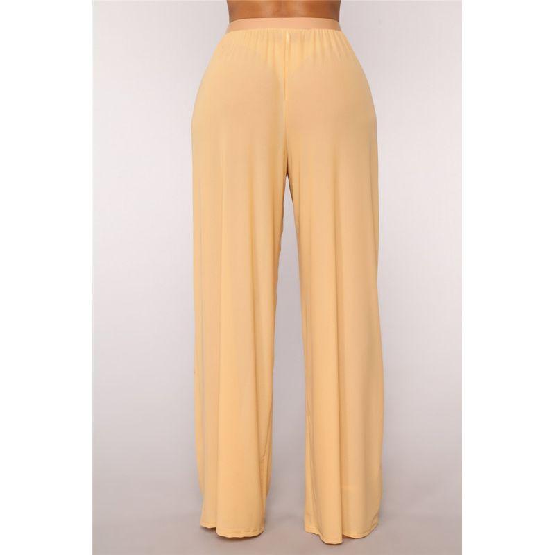 

Fashion Fashion Sexy Sheer Mesh Loose Pants Pants Female Sexy Mesh Pants Trousers Apricot color L