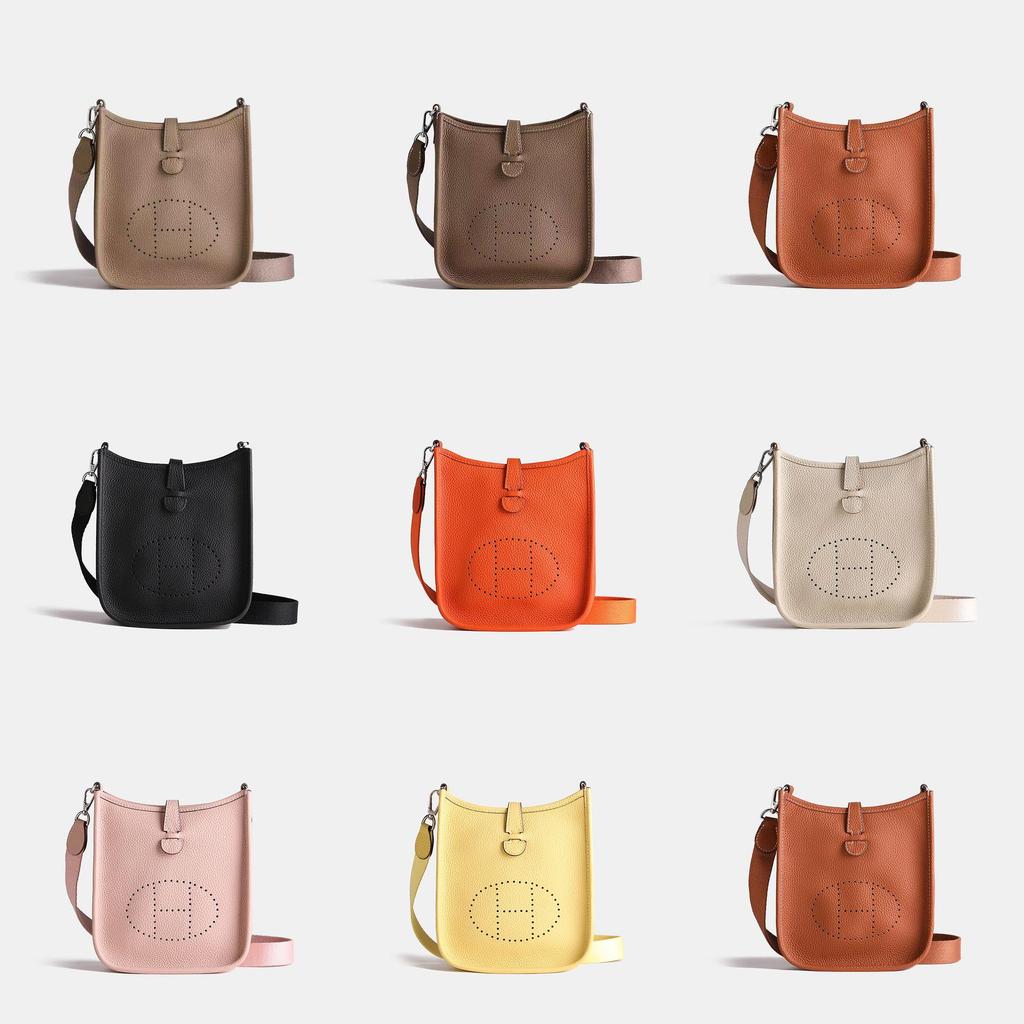 Women's Crossbody Bags 2025: High-Quality Handmade Evelyn Leather, Single Shoulder Cowhide Bag.