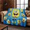 Couverture en Flanelle Cartoon S-Bob l'Éponge Patrick Étoile Couverture Douce pour Lit Chambre Salon Voyage Pique-nique Cadeau