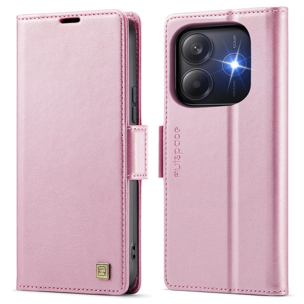 For Xiaomi Redmi Note 14 5G Case AUTSPACE A11 RFID Blocking Retro Leather Cell Phone Wallet Cover