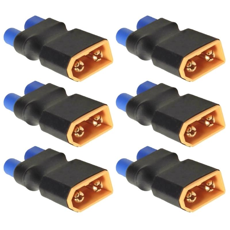 Confezione da 6 Adattatori Connettori XT60 EC5 Senza Saldatura per Droni FPV Modelli