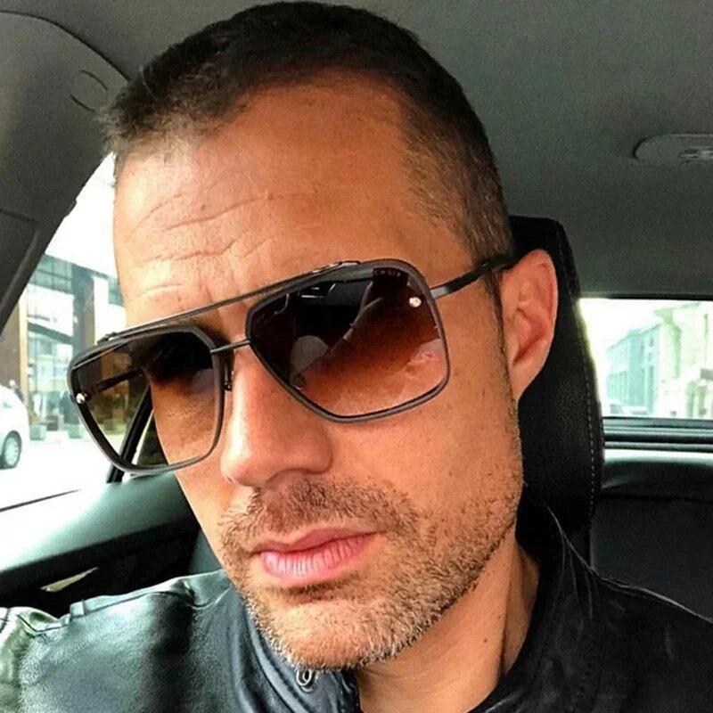 2025 Nouvelle Mode Luxe Classique Mach Six Style Lentille Dégradée Hommes Lunettes De Soleil Hommes Vintage Marque Design Lunettes De Soleil Oculos De Sol