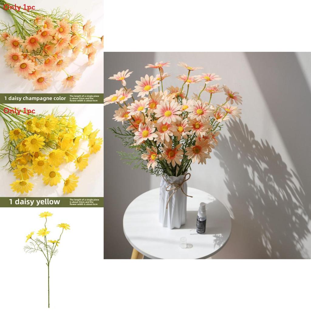 Artificial Chamomile Daisy Silk Flowers For Wedding Decor Photography Props