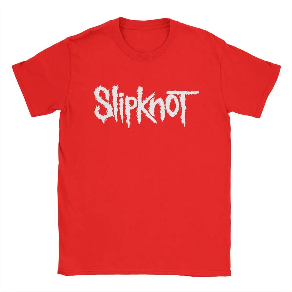 Slipknots-Logo-T-Shirt für Herren, reine Baumwolle, originelles T-Shirt mit rundem Kragen, kurzärmeliges Oberteil, Geschenkidee