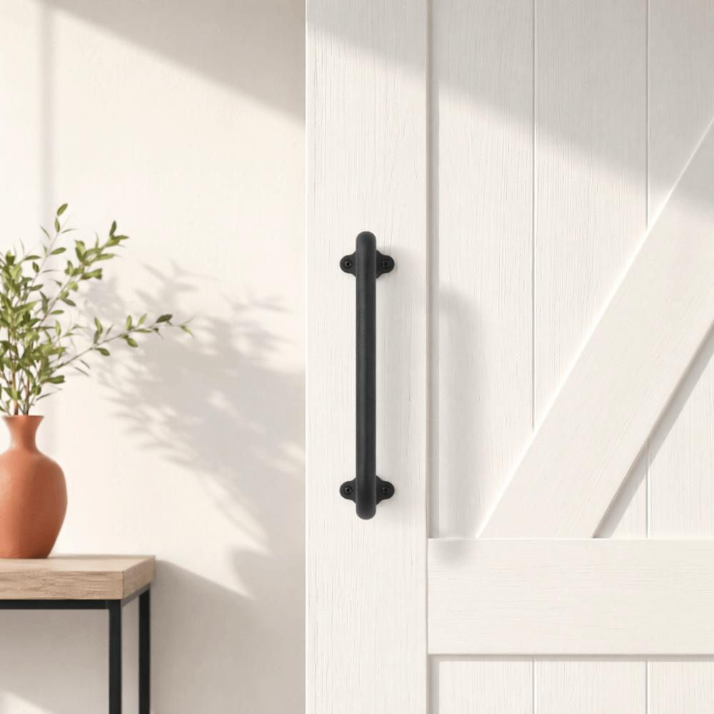 Wall Mount Barn Door Handle Carbon Steel Grab Bar Durable Cabinet Handle Barn Shed