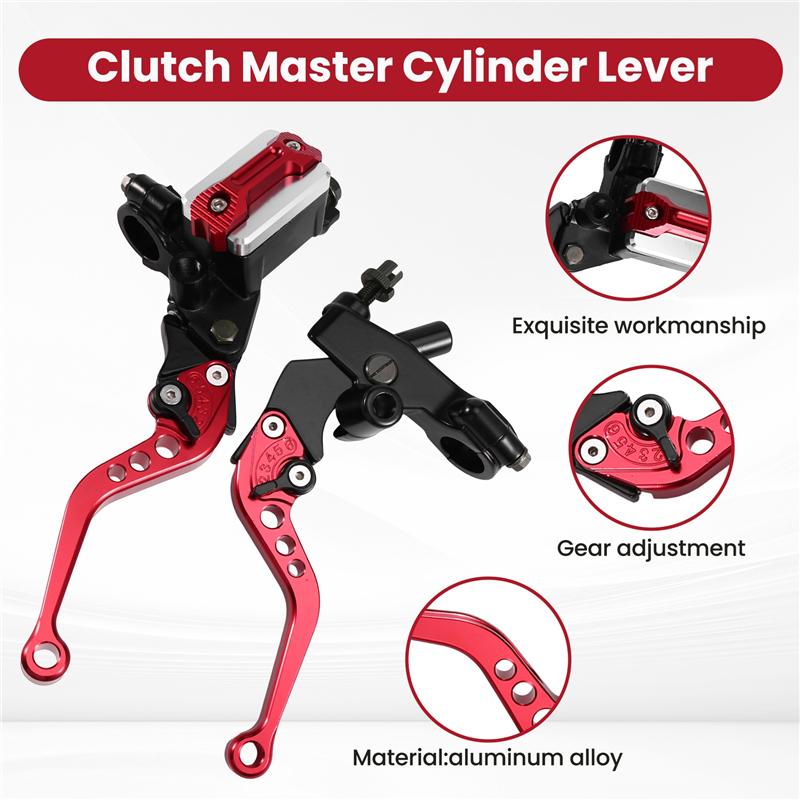 Precise Motorcycle Handlebar Brake Lever 22Mm Fade Resistant Brake Master Lever Durable Suit For Scooter Bike Street Bike ATV