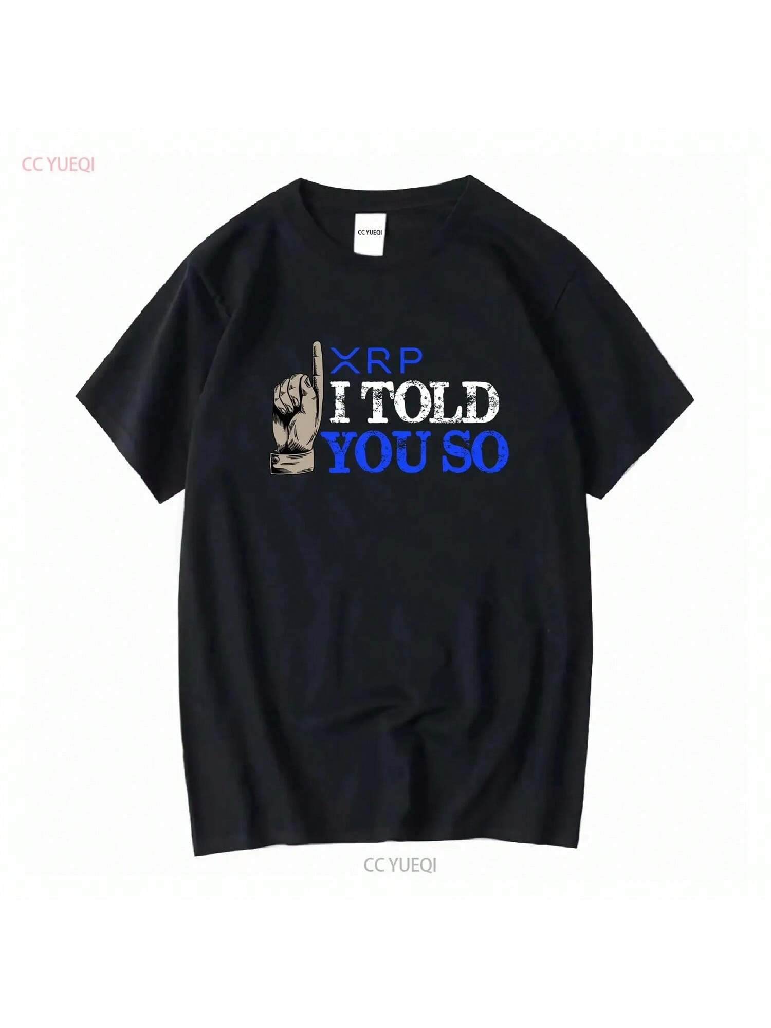 XRP T Shirt I Told You So Ripple Cryptocurrency Crypto Vintage Washed Versatile Breathable Graphic Unisex Fashion Casual S разноцветный