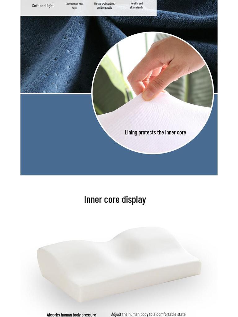 Pernă Fluture cu Spumă cu Memorie - Suport pentru Gât și Cervical pentru Îngrijirea Sănătății Transfrontalieră Ajutor pentru Somn
