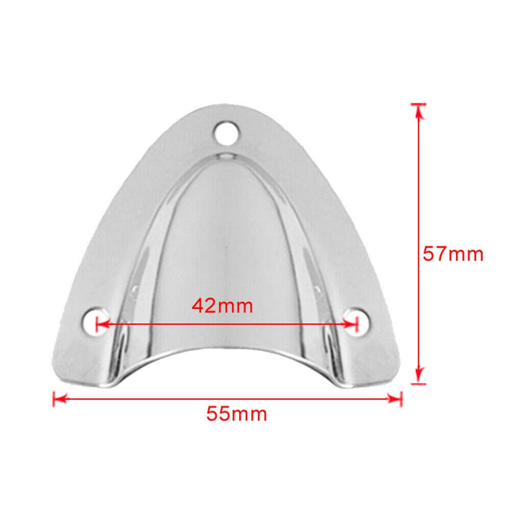 2Pcs Stainless Steel Vent 55mm Midget Clam Shell Wire Cable Vent Cover Boat Marine