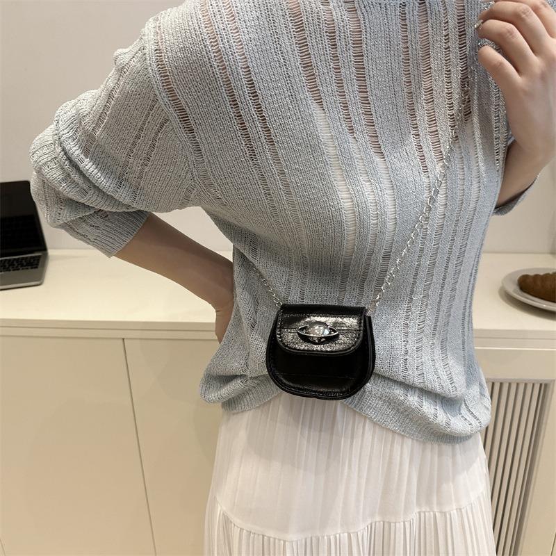 Mini Personalized Summer New Chain Trend Mouth Red Envelope Fashion Simple Casual Shoulder Crossbody Small Square Bag