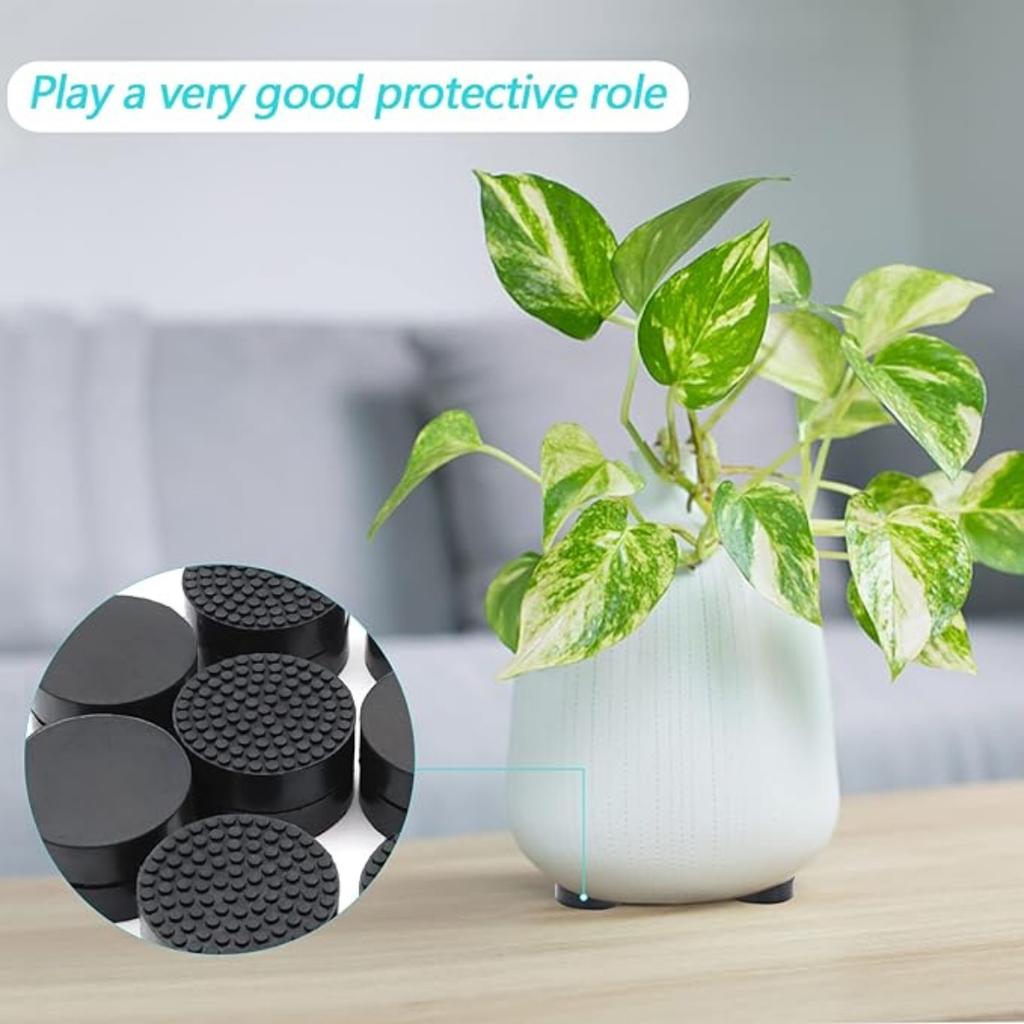 12PCS Invisible Pot Feet with Enhanced Nonslip Gardening Pot Feet Pads Indoor Outdoor Prevent Slips and Spills, Non-Abrasive Easy To Use and Clean