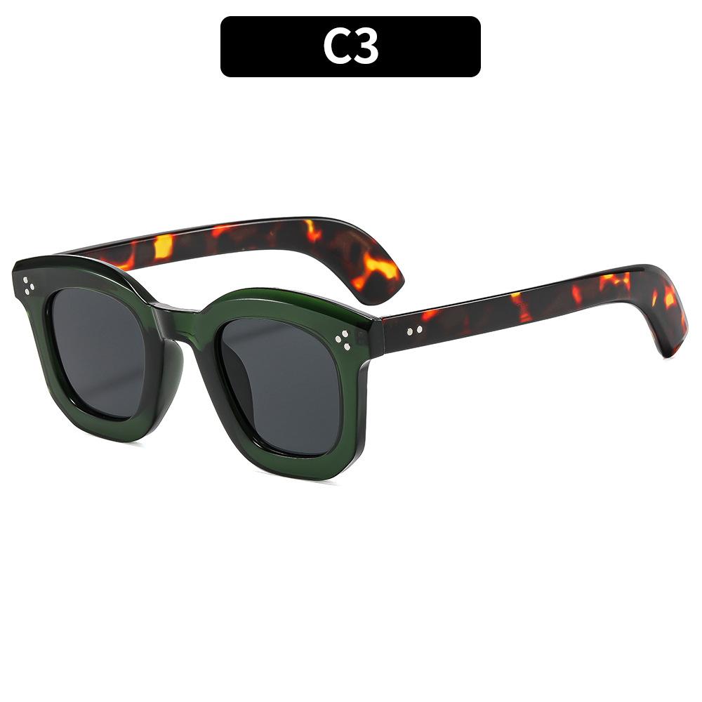 Unisex Hip-Hop Square Frame Sunglasses New Fashion Trend UV Protection Sun Glasses for Outdoor Streetwear