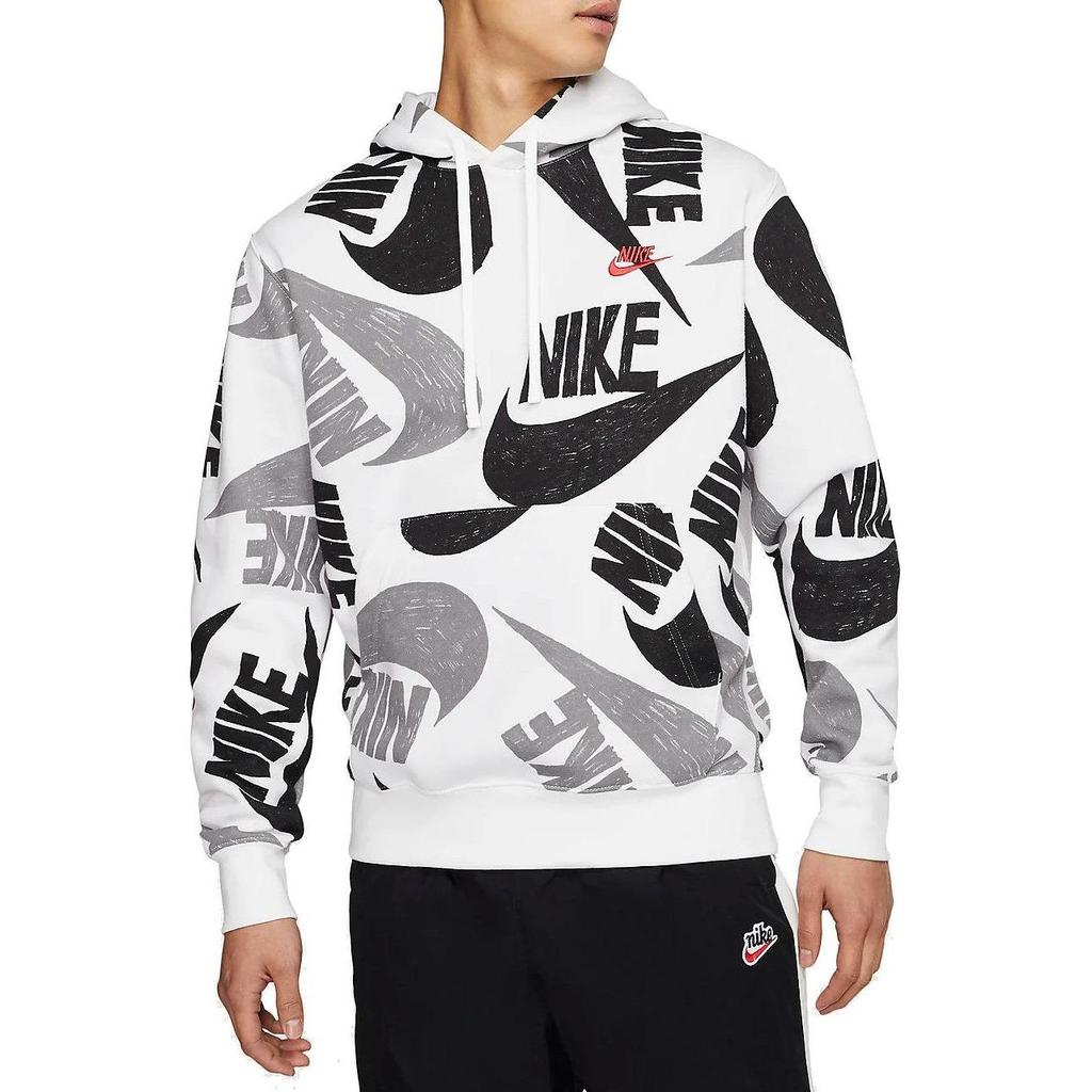 Nike Sweatshirts Men's White Hooded Moderate Regular CJ6312-010