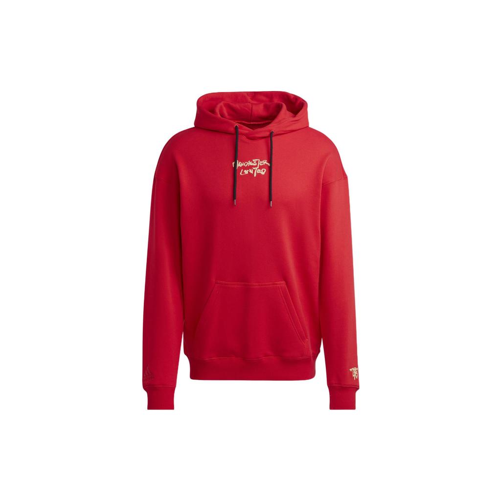 adidas Manchester United Chinese Story Soft Fleece Pullover Hoodie Men Vibrant Red HT1992