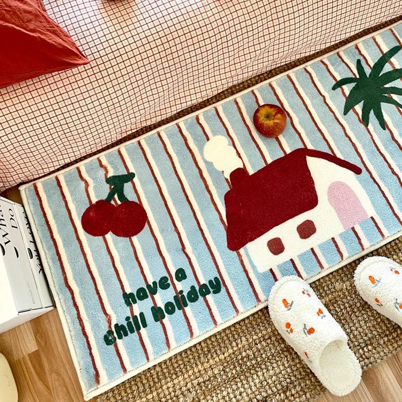 

Ковер для спальни, прикроватный коврик для ног, ковер с мультяшным медведем, мягкий пушистый ковер, коврики для пола из искусственного кашемира для комнаты девочки, alfombra dormitorio 40x120cm