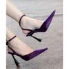 Fashion Women High Heels Summer New Fashion Pointed Toed Pumps Female Stiletto Slingback Shallow Weddings Bridal Shoes Zapatos Mujer