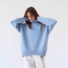 Solid Color High Neck Sweaters Autumn and Winter Loose Knit Sweaters Pullover Women's Sweater