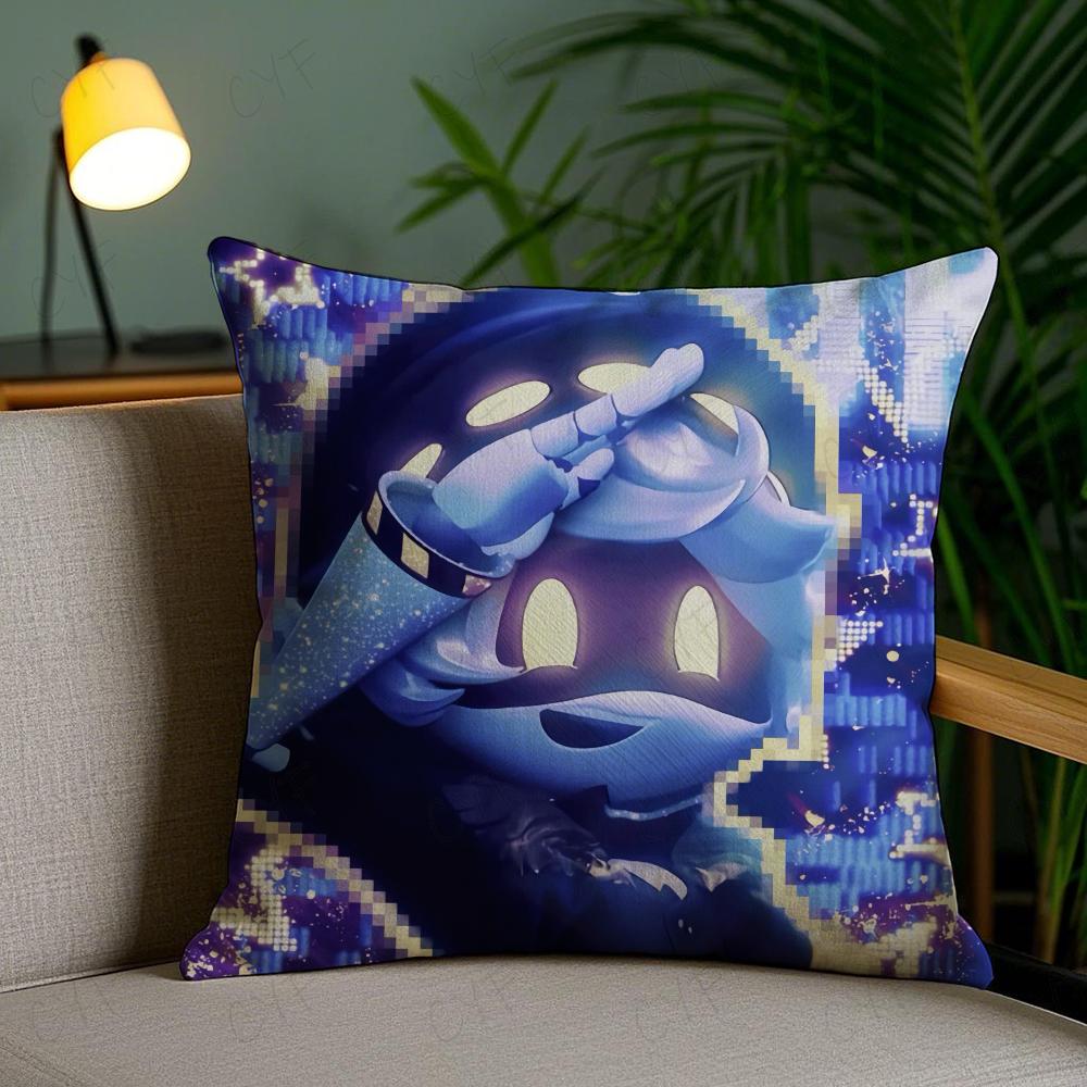 M-Murder D-Drones Game Pillow Case Anti-Dustmite Pillowcase Invisible Zipper Silky Short Plush Sofa Cushion Cover