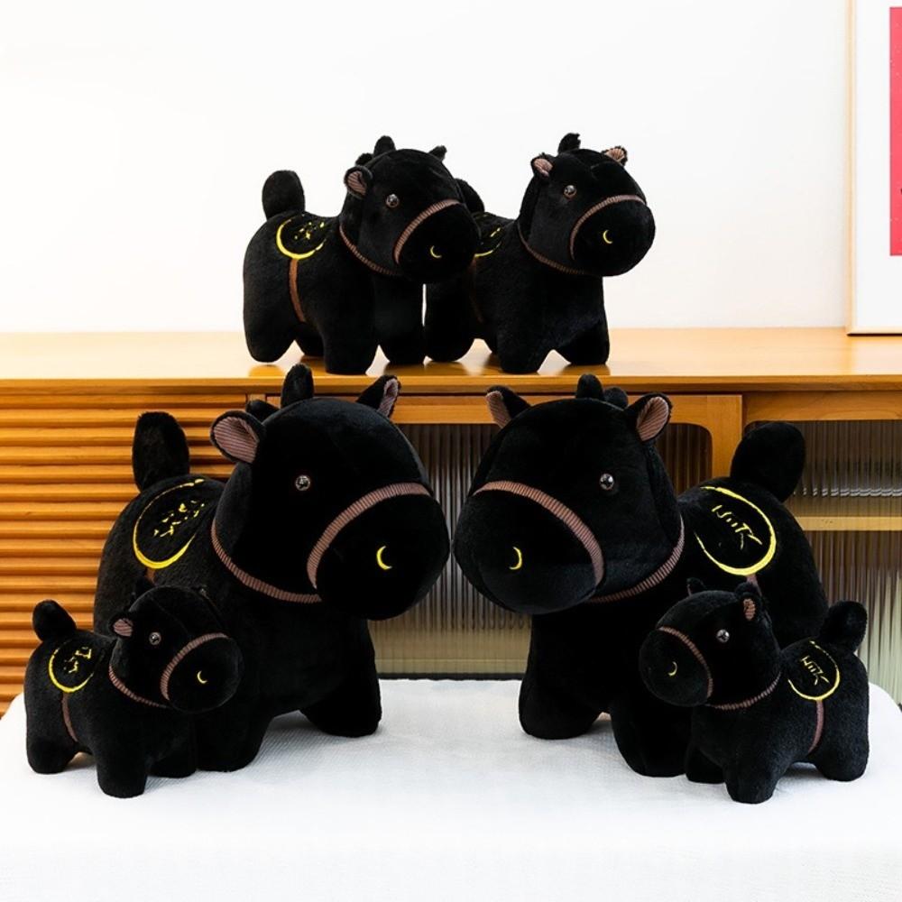 Zodiac Horse Stuffed Animal Doll Soft Simulated Horse Toys Cute Cartoon Horse Doll  Home Decoration