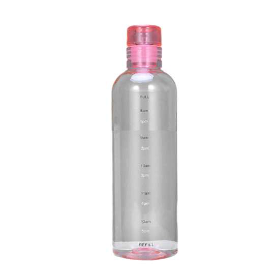 500/750ml Water Cup Time Marker Bottle BPA Free Leakproof Transparent Sports Water Bottle Fitness Gym Bottle