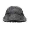 Winter Basin Hat Solid Color Thickened Soft Plush Warm Bucket Hat Windproof