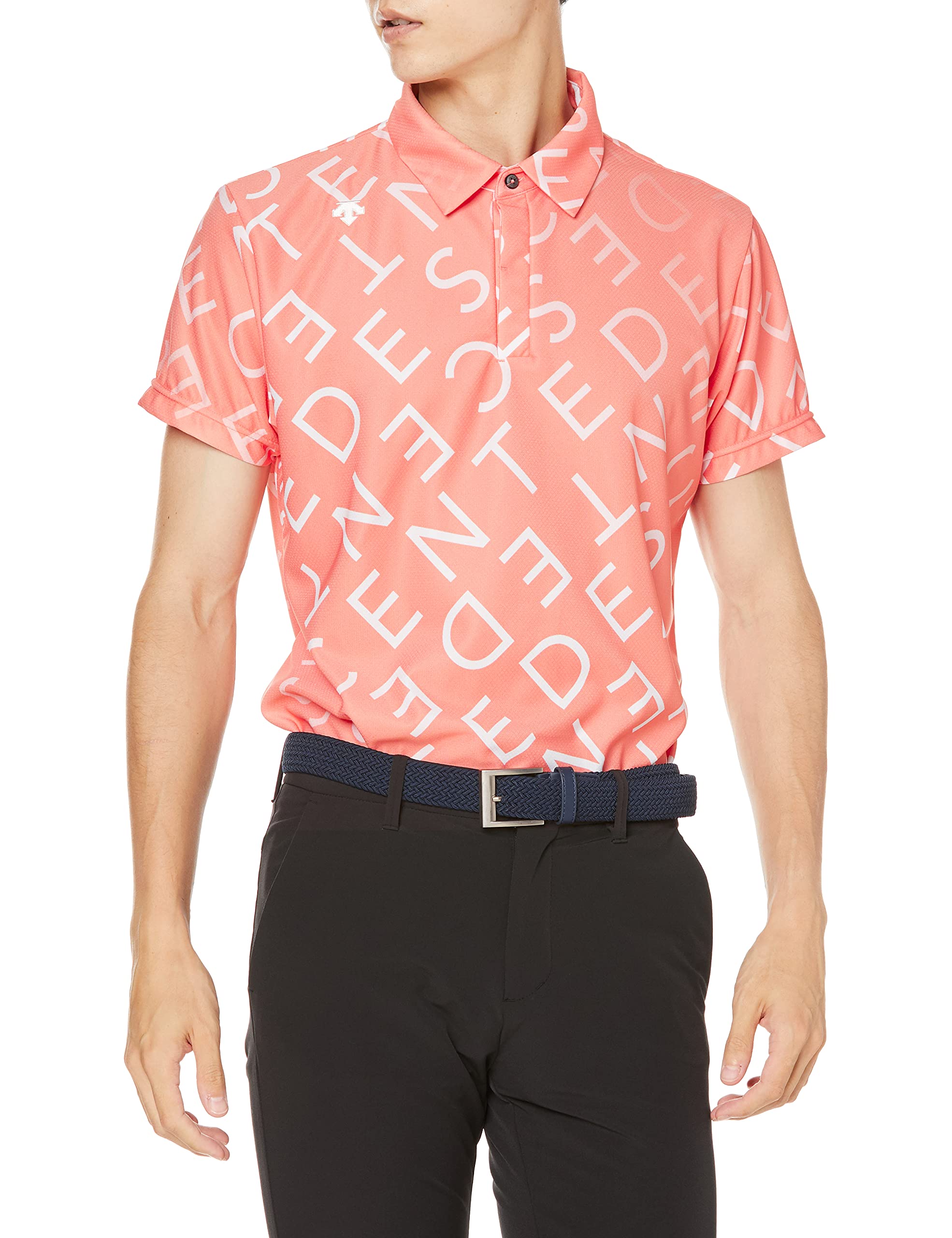 

21 Model Short Sleeve Shirt DGMRJA33 OR00 L [DESCENTE GOLF] Spring/Summer Men s (Orange)