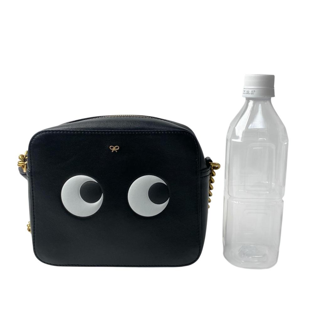 Used Anya HindmarchShoulder Bag black leather Women