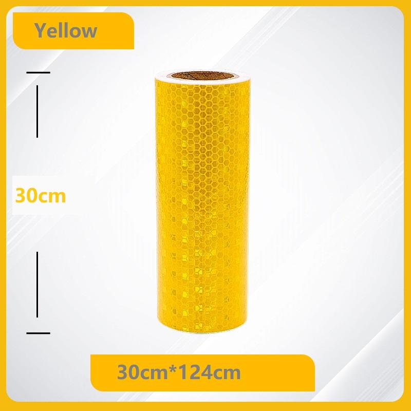Nastro Riflettente Fluorescente in PVC 30cm, Segnale di Avvertimento per la Sicurezza Stradale, Foglio Autoadesivo con Microprismi