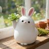 3D Printed Plastic Rabbit Vase Kawaii Small Flower Pot Cute Desktop Ornament  Bedroom