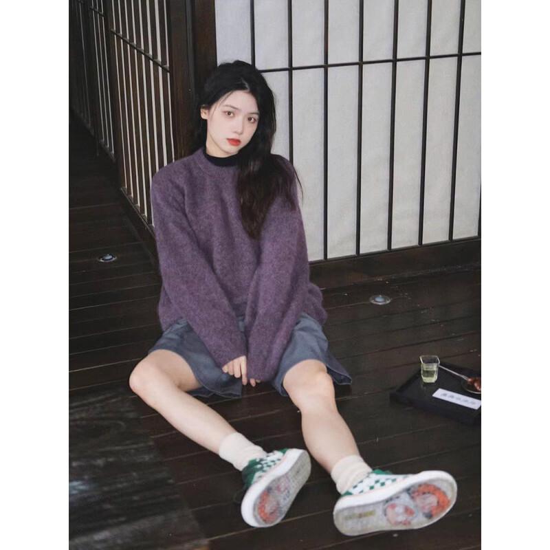 JK&JS Women's Round Neck Pullover Sweater