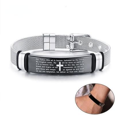Cross Bible Verse Christian Bracelets for Men Women Many National Languages Adjustable Wristband Bangle Gifts Jewelry