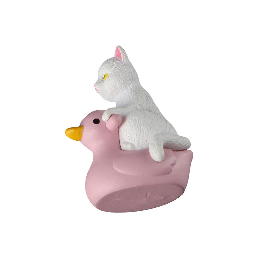 Educational Toy Desktop Ornament Sitting Pink Duck Cat Cat Miniature Small Statue Cat Ornaments
