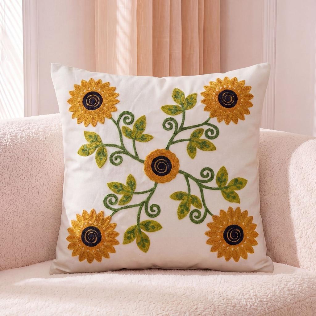 Embroidered Towel Cushion Pillow, Dropshipping, Ins-style Sofa Pillow, Home Bedside Cushion