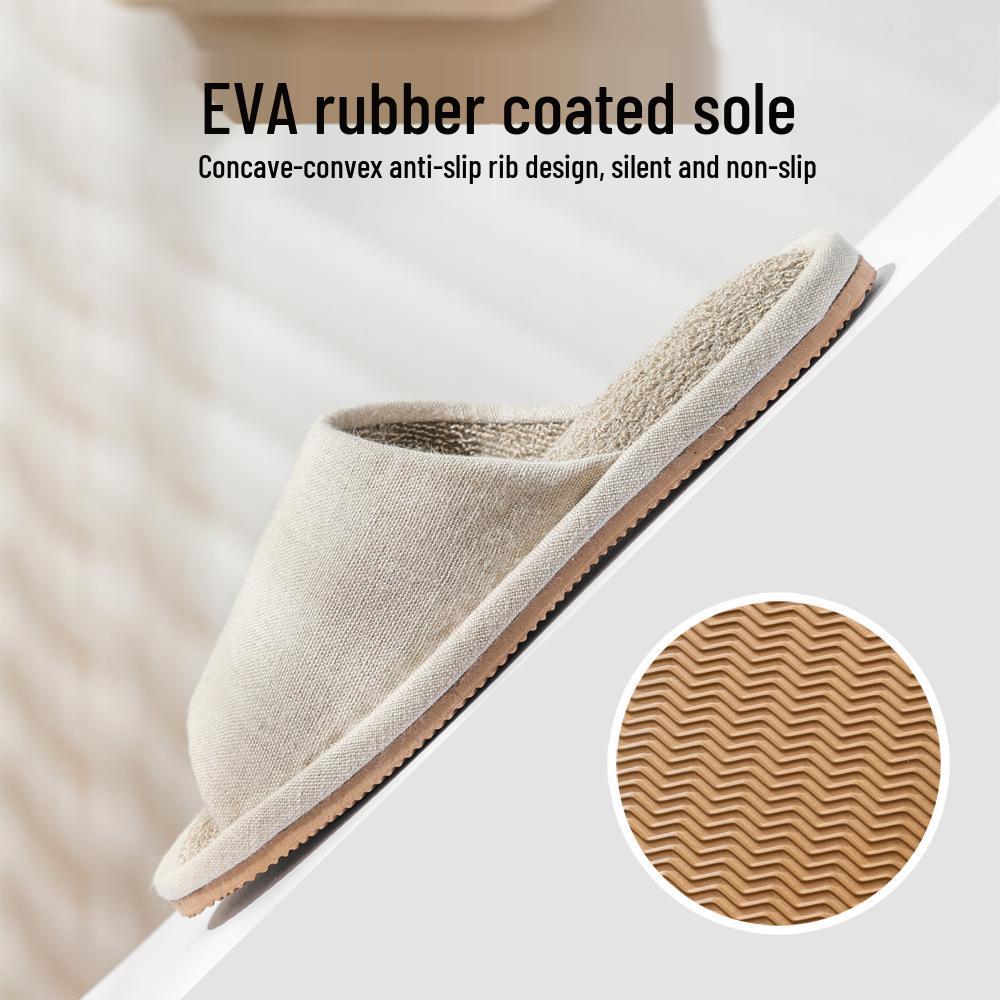 Jingshilu Women's Summer Non-Slip Hemp Indoor Slippers