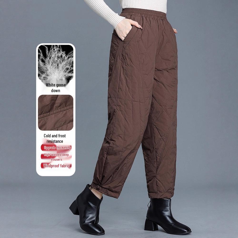 

Mom s Stylish High-Waisted Winter Cotton Harem Pants for Middle-Aged Women 3XL (165-180 lbs recommendation)