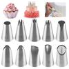 Cream Piping Nozzle Stainless Steel Cake Decorating Tip Professional Stainless Steel Piping Nozzles Set for Cakes Biscuits
