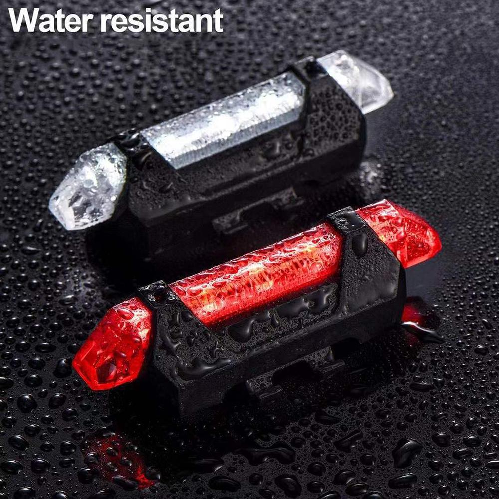 USB Rechargeable LED Rear Bike Tail Light 4 Modes