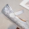 Wiosna 2025 Nowa Kolekcja Dziecięce Uniwersalne Błyszczące Płytkie Czółenka Dziewczęce Kryształowe Księżniczki Buty na Imprezę