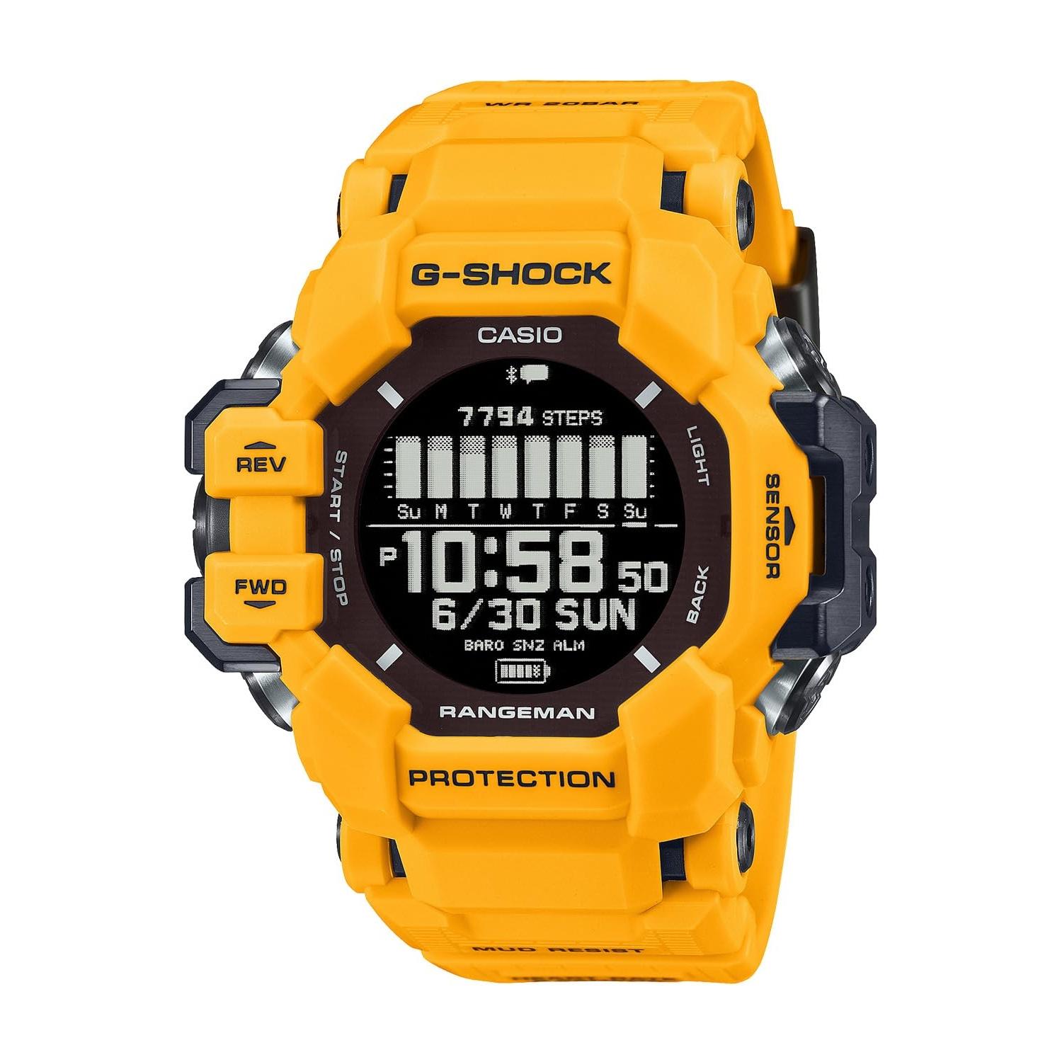 

[CASIO] G-Shock RANGEMAN GPS Heart Rate Monitor Bluetooth Biomass Plastic Men s Watch Yellow GPR-H1000-9JR