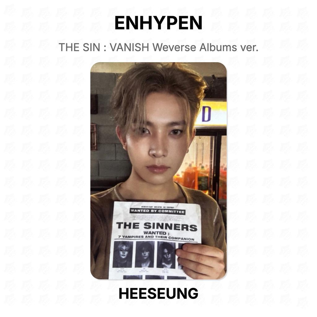 ENHYPEN THE SIN : VANISH Weverse Albums Ver. Official Photocard